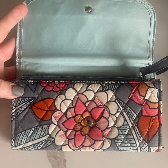 Vera Bradley floral blue wallet clutch purse - Picture 3 of 5